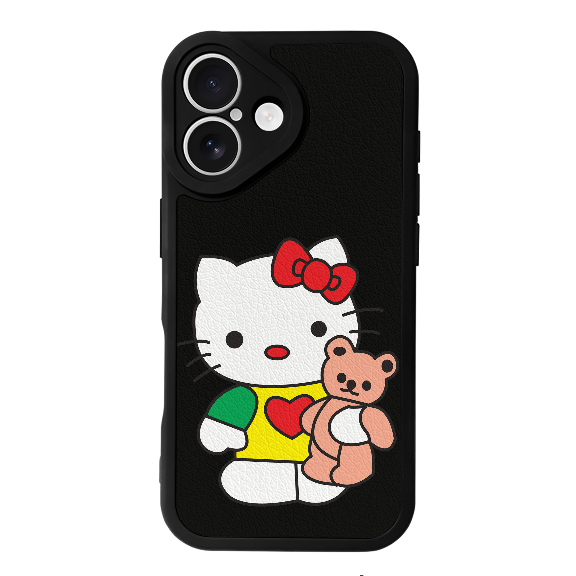 （画像用） Hello Kitty ハローキティ 【iPhone 16シリーズ対応】シリコンスマホケース（レザー調） 材質：シリコン